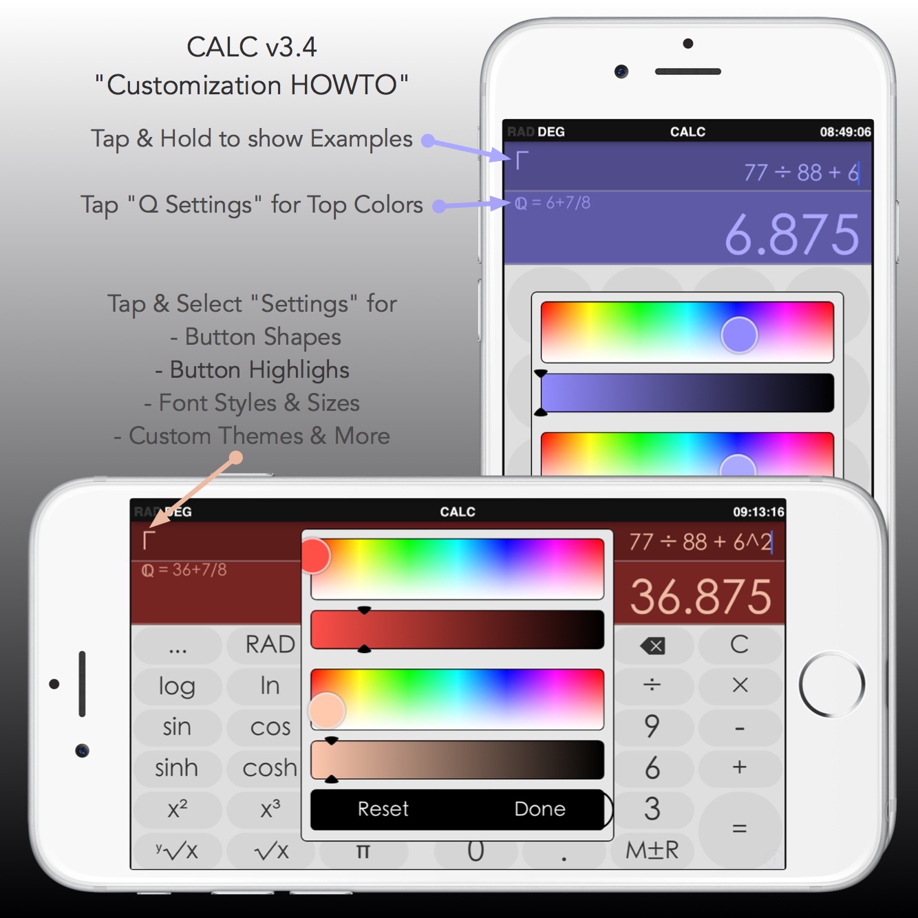 How to Customize CALC's colors, look and feel? screenshot